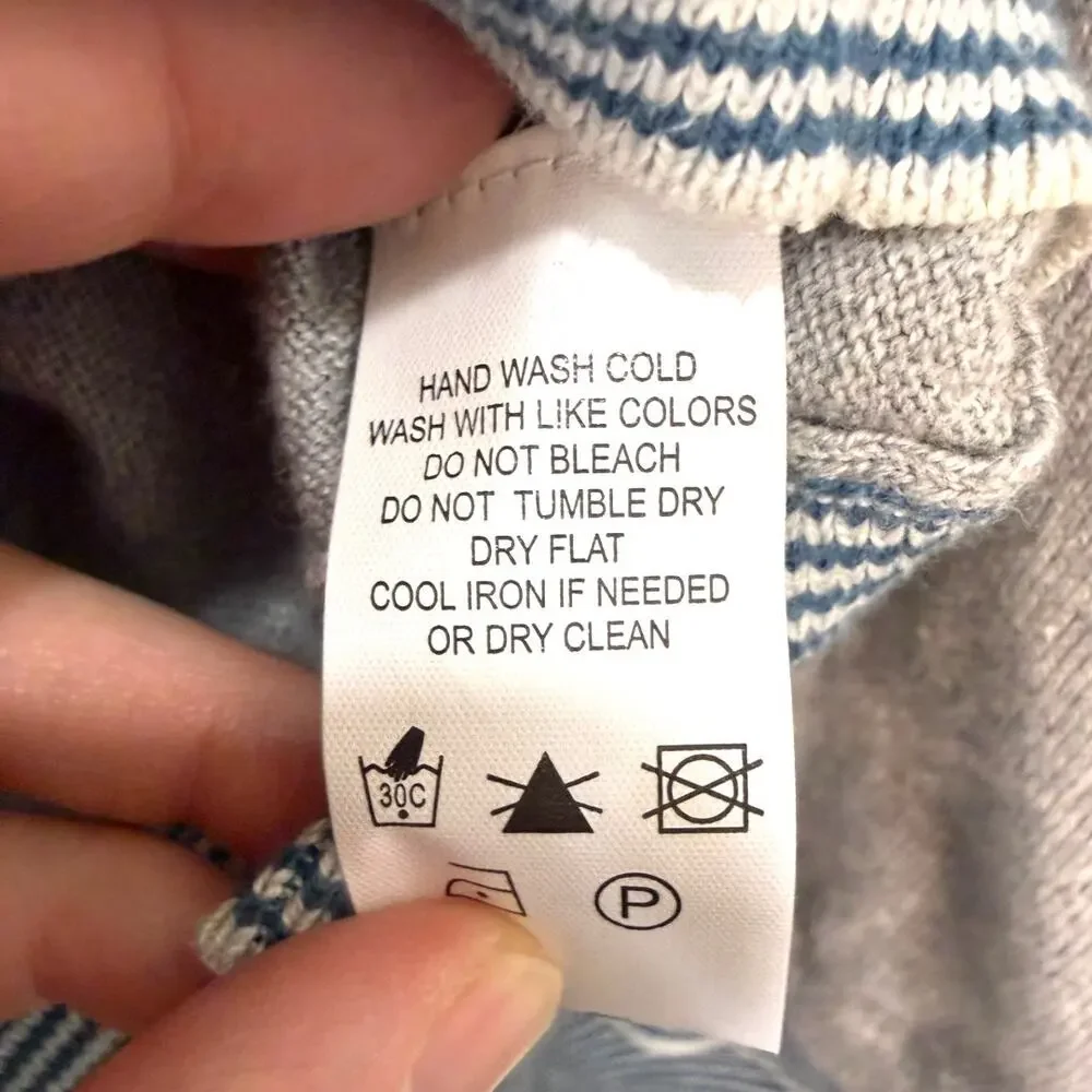 Carbon2Cobalt Gray Full Zip Hoodie 100% Cotton Sweatshirt Size Large - Picture 9 of 9